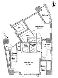 コンフォリア愛宕 1101 間取り図