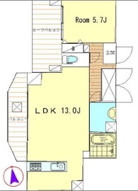 ログ都庁前 5階 間取り図