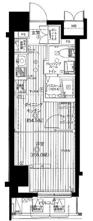 セレニティコート虎ノ門 4階 間取り図