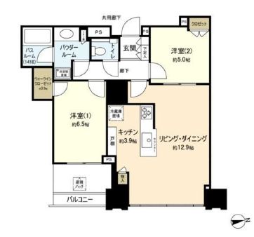 シティタワーズ豊洲ザ・シンボル 9階 間取り図