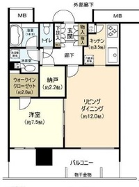 アーバンドックパークシティ豊洲タワー 32階 間取り図