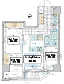 コンシェリア新橋マスターズヴィラ 14階 間取り図