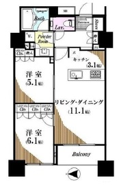 ザ・湾岸タワーレックスガーデン 5階 間取り図