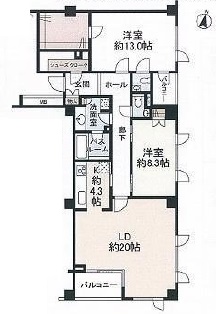 リジェ御殿山ノースレジデンス 1階 間取り図