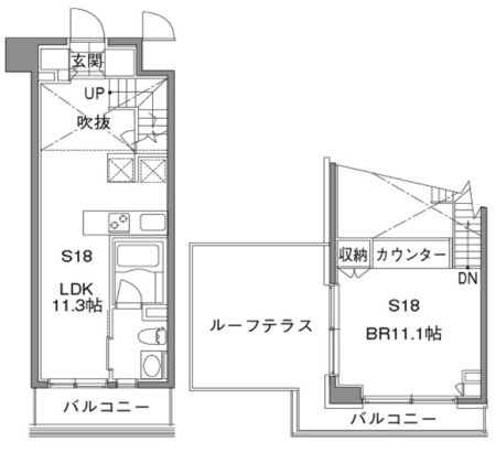カスタリア中目黒 603 間取り図