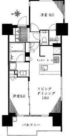 セントラルプレイス新宿御苑前 8階 間取り図