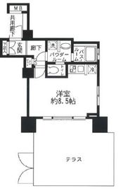 セントラルプレイス新宿御苑前 1階 間取り図