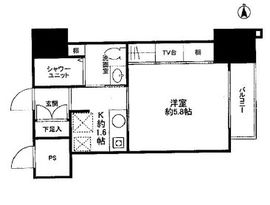 Totsu Residence Shiba (東通レジデンス芝) 502 間取り図