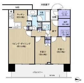 アーバンドックパークシティ豊洲タワー 23階 間取り図