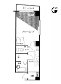 バロックシティ麻布十番 1001 間取り図