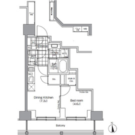 パークハビオ門前仲町 1204 間取り図