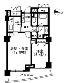 ミレニアムガーデンコート 9階 間取り図