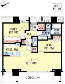 パークタワー東雲 43階 間取り図