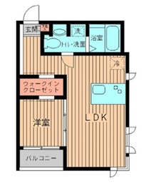 プロスペクト初台 203 間取り図