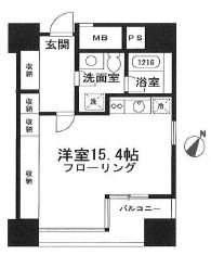 アクアキューブ銀座東 402 間取り図