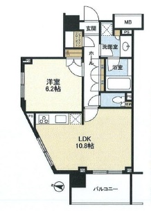 クオリア南麻布 7階 間取り図