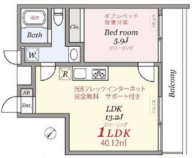 グランドハウス中目黒 101 間取り図