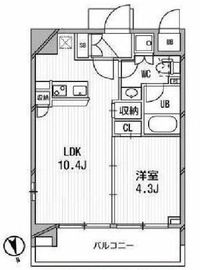 アーデン麻布十番 301 間取り図