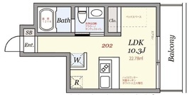 グランドハウス中目黒 202 間取り図