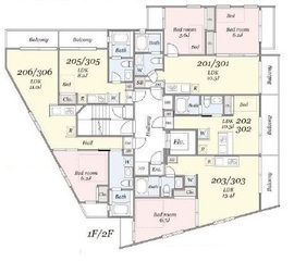 グランドハウス中目黒 303 間取り図