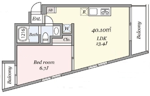 グランドハウス中目黒 403 間取り図