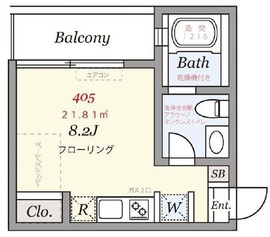 グランドハウス中目黒 405 間取り図