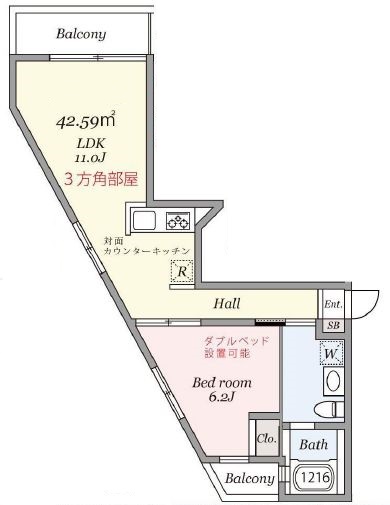 グランドハウス中目黒 506 間取り図