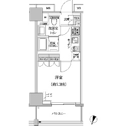 パークハビオ渋谷本町レジデンス 802 間取り図