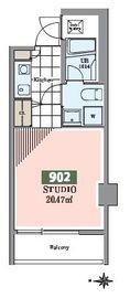 ホテル＆レジデンス六本木 902 間取り図