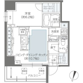 メゾンカルム本郷 401 間取り図