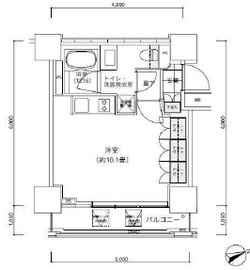 パークキューブ愛宕山タワー 1306 間取り図