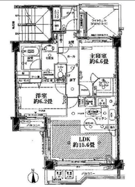 クレッセント駒沢公園パークサイド 2階 間取り図