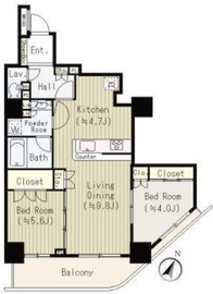 ステーションフロントタワー 4階 間取り図