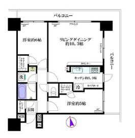 フェイバリッチタワー品川 11階 間取り図