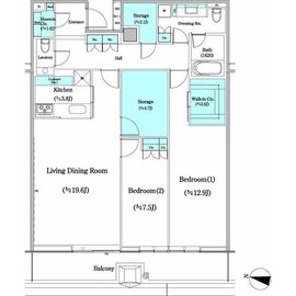 二番町テラス 1012 間取り図