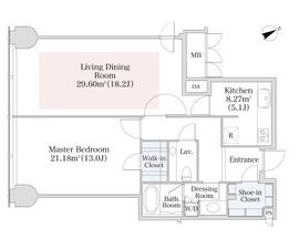 プラティーヌ西新宿 1202 間取り図