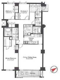 麻布第一マンションズ 511 間取り図