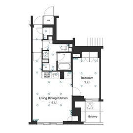 アパートメンツ不動前 309 間取り図