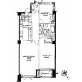 表参道コート (Omotesando Court) 106E 間取り図