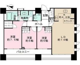 ザ・タワー小石川 10階 間取り図