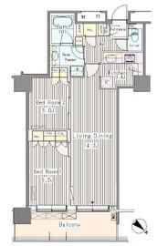 ユニゾンタワー 2607 間取り図