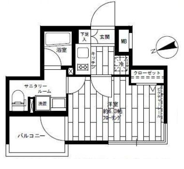 ステージグランデ東池袋駅前 13階 間取り図