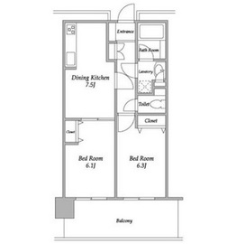 プラザタワー勝どき 3405 間取り図