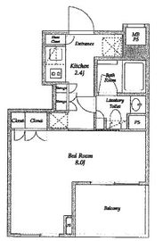 パークアビタシオン麻布十番 203 間取り図