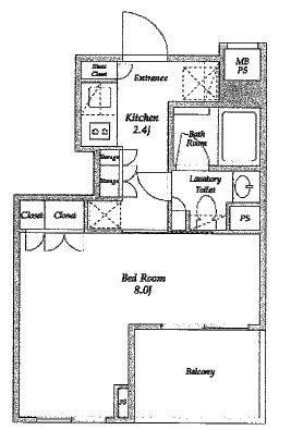 パークアビタシオン麻布十番 303 間取り図