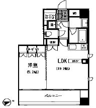 エスティメゾン大井仙台坂 1404 間取り図