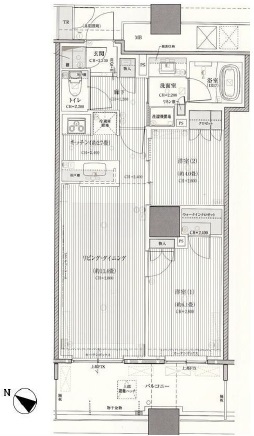 ブリリア有明スカイタワー 32階 間取り図