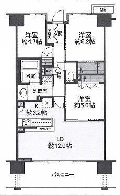 クレヴィア南砂 3階 間取り図