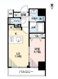 プレール・ドゥーク秋葉原3 5階 間取り図