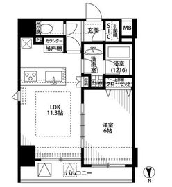 プレール・ドゥーク秋葉原3 2階 間取り図